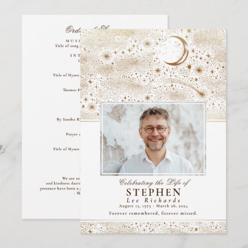 Stars Celebration of Life Photo Memorial Funeral 