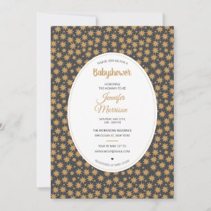 Stars Celestial Magical Boho Gold Baby Shower  Invitation