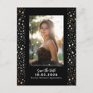 Stars Celestial QUINCEANERA Save The Date Photo Announcement Postcard