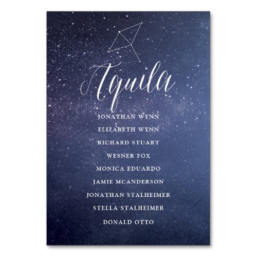 Stars Celestial Wedding Seating Chart Card Aquila