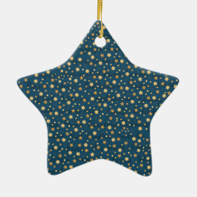 stars ceramic ornament (Back)