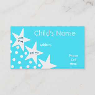 Stars Children's Calling Card