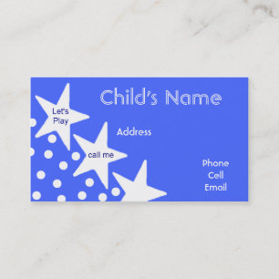 Stars Children's Calling Card