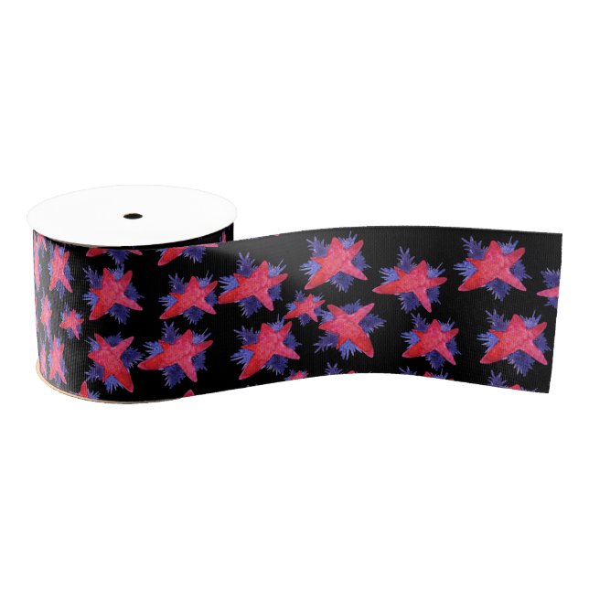 Stars Christmas  Grosgrain Ribbon (Spool)