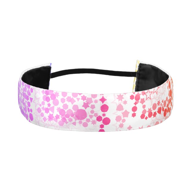 Stars Circles Purple Pink Orange Yellow Headbands (Front)