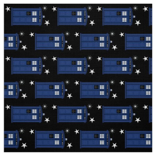 Stars  Classic Police Box Geek SciFi long Fabric