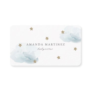 Stars & Clouds Simple White Business Card Stars & Clouds Simple White Business Card