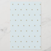 Stars & Clouds Word Scramble Baby Shower Blue Game (Back)