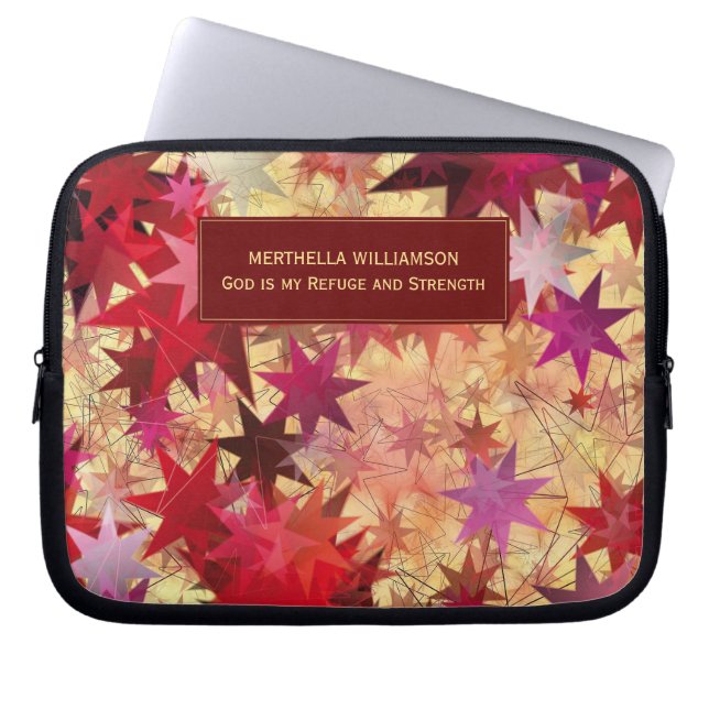 STARS CLUSTER Personalized Christian Scripture Laptop Sleeve (Front)