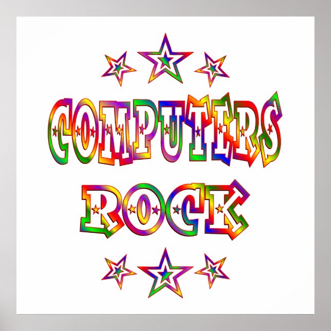 Stars Computers Rock Poster (Front)