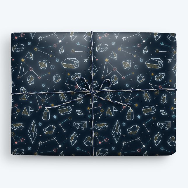 Stars, Constellations, and Crystals Wrapping Paper (Creator Uploaded)