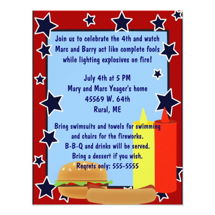 Stars Cookout Invitation