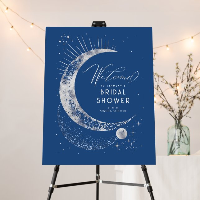 Stars Crescent Moon Celestial Any Party Welcome Foam Board (In Situ (Stand))