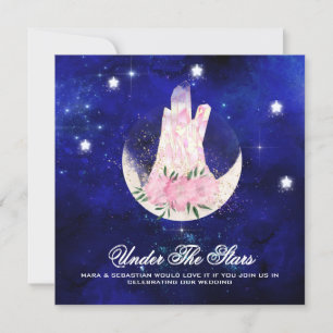 *~* STARS CRYSTAL MOON Website RSVP AR14 Wedding Invitation