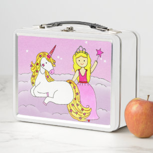 Stars & Diamond Princess & Unicorn Lunch box