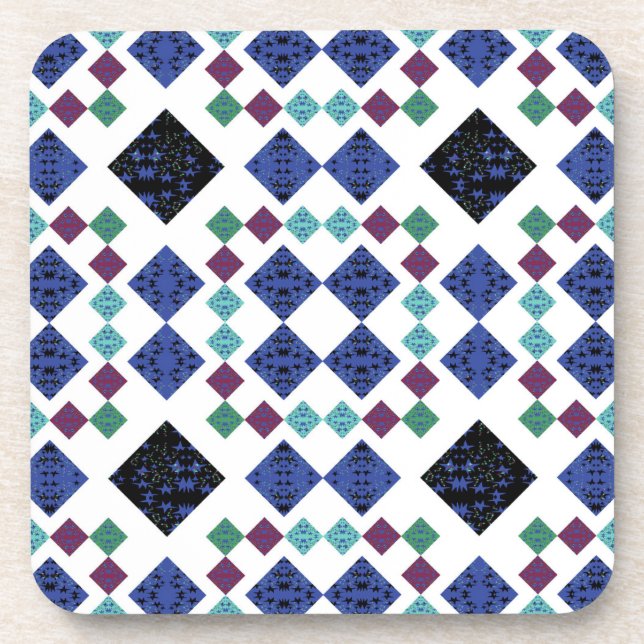 Stars Diamonds Beverage Coaster (Front)