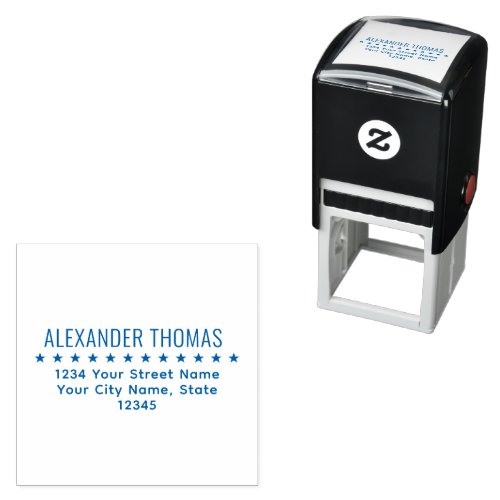 Stars Divider Spacer Name Return Address Self_inking Stamp