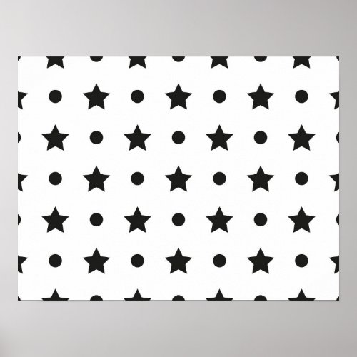 Stars  Dots Background _ BW Poster