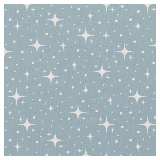 Stars & Dots on Light Gray Azure Fabric