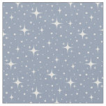 Stars &amp; Dots on Light Gray Blue Fabric
