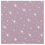 Stars &amp; Dots on Light Gray Magenta Fabric