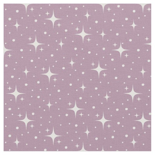 Stars & Dots on Light Gray Magenta Fabric