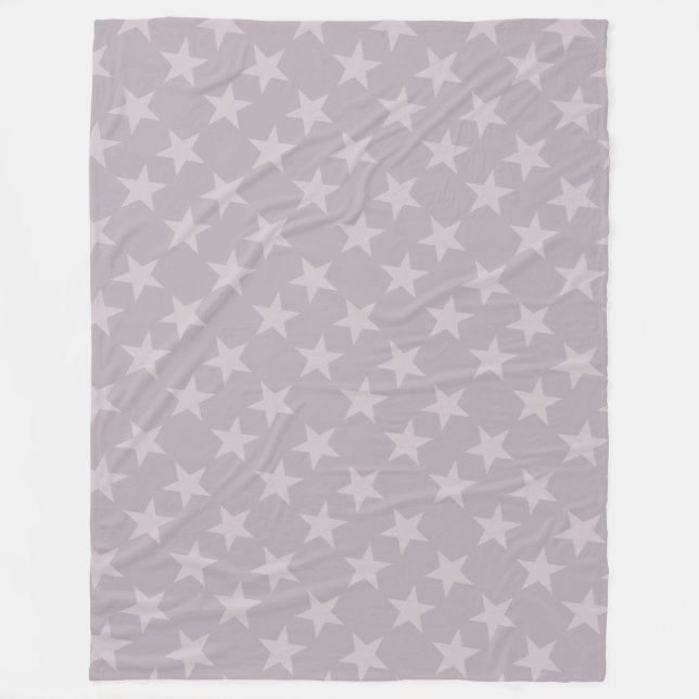 Stars Elegant Purple Color Creative Modern Pretty Fleece Blanket (Front)