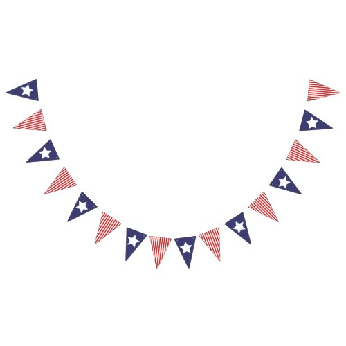 Stars en Stripes  4th of July  Labor Day Bunting Flags