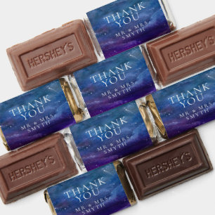Stars evening thank you blue purple custom hershey's miniatures