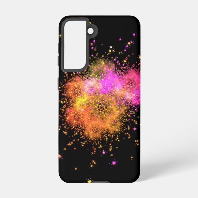 Stars explode - fractal samsung galaxy case (Back)