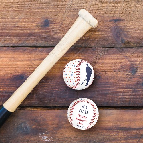 Stars Fathers Day Keepsake Baseball