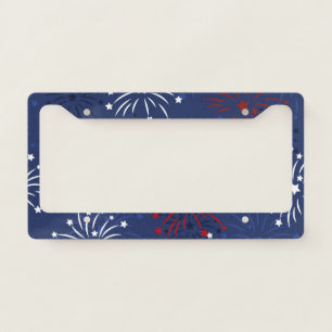 Stars & Fireworks License Plate Frame