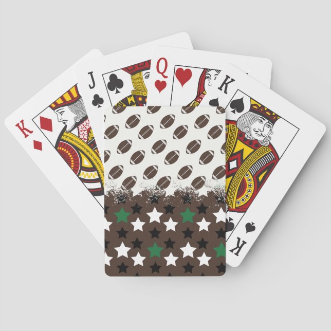 Stars & Footballs Poker Cards (Back)