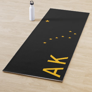 Stars from Alaska Noir Flag Yoga Mat