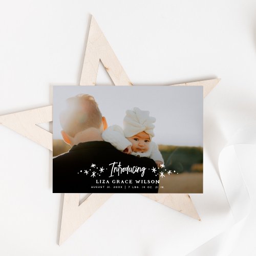 Stars Full Photo Multi_Photo Collage Birth Announcement