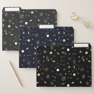 Stars & Galaxies Space Pattern File Folder