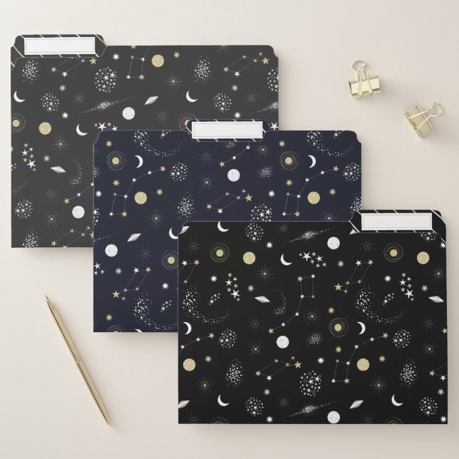 Stars & Galaxies Space Pattern File Folder (Set)