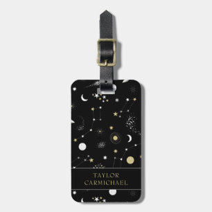 Stars Galaxies Space Pattern Luggage Tag