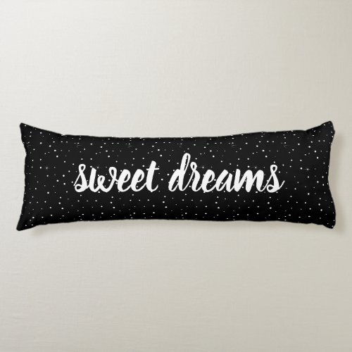 Stars Galaxy Black Sweet Dreams Bedtime Body Pillow