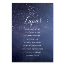 Stars Galaxy Wedding Seating Chart Card Lupus