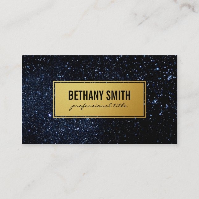 Stars Gold Frame Business Card (Front)