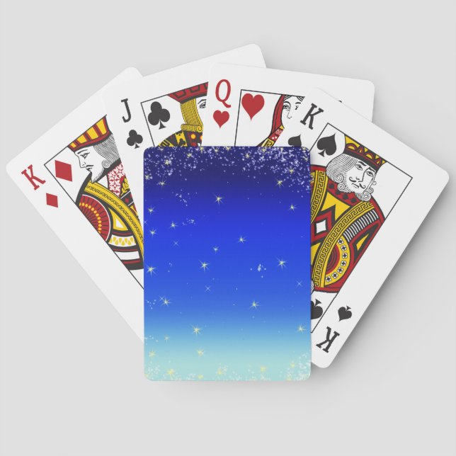 stars in blue poker cards (Back)