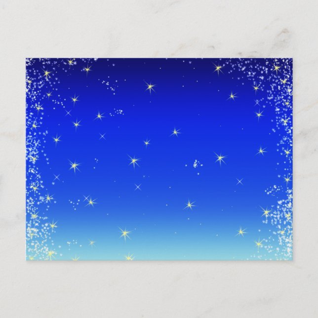 stars in blue postcard (Front)