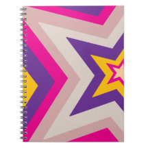 Stars in colourful formation Spiral Photo Notebook