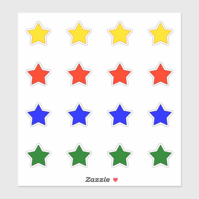 Stars in Four Colors Sticker (Sheet)