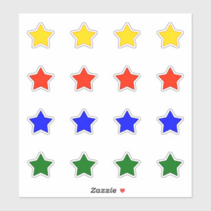 Stars in Four Colours Sticker