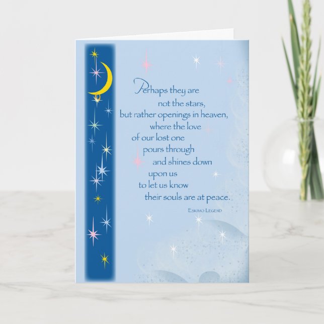 Stars in Heaven Sympathy Card (Front)