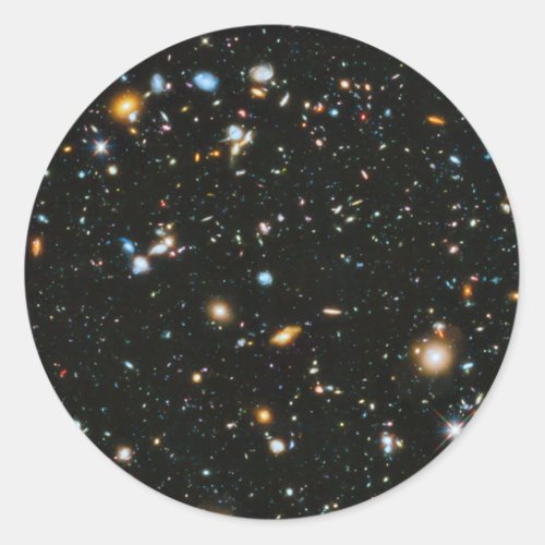 Stars in Space _ Hubble Ultra Deep Field Classic Round Sticker