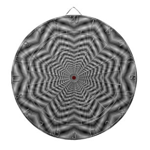 Stars in Stars in Monochrome Dartboard With Darts