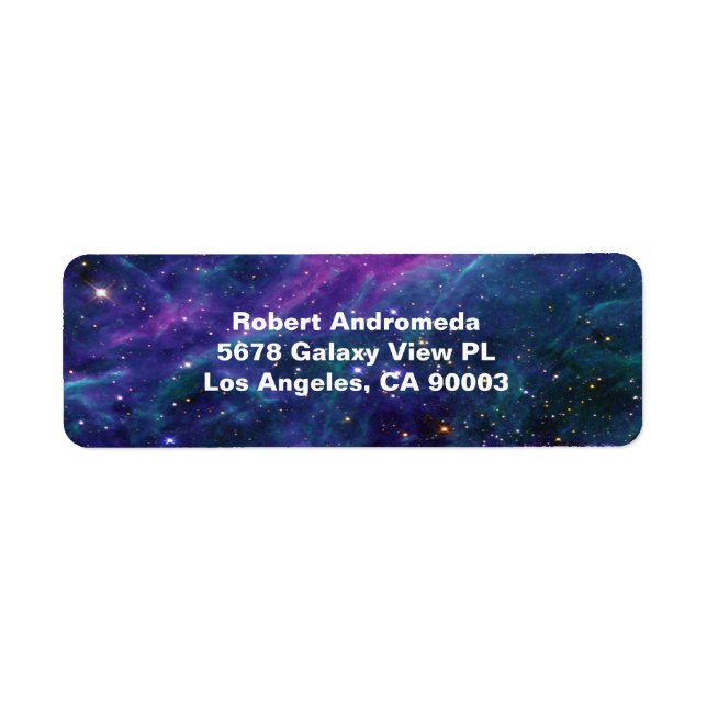 Stars in Tarantula Nebula Blue Hue, ZGOS, Address Label (Front)